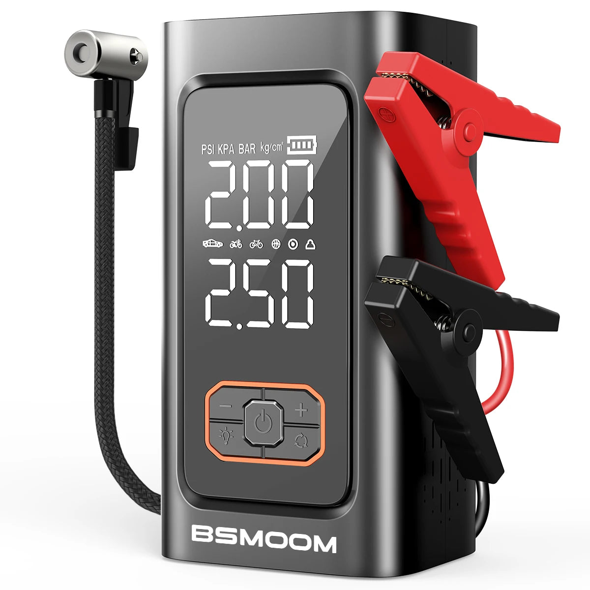 BSMOOM Car Jump Starter With Air Compressor 6000A Portable