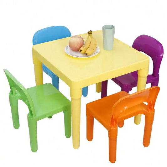 Kids Table And 4 Chairs Toddler Play Set