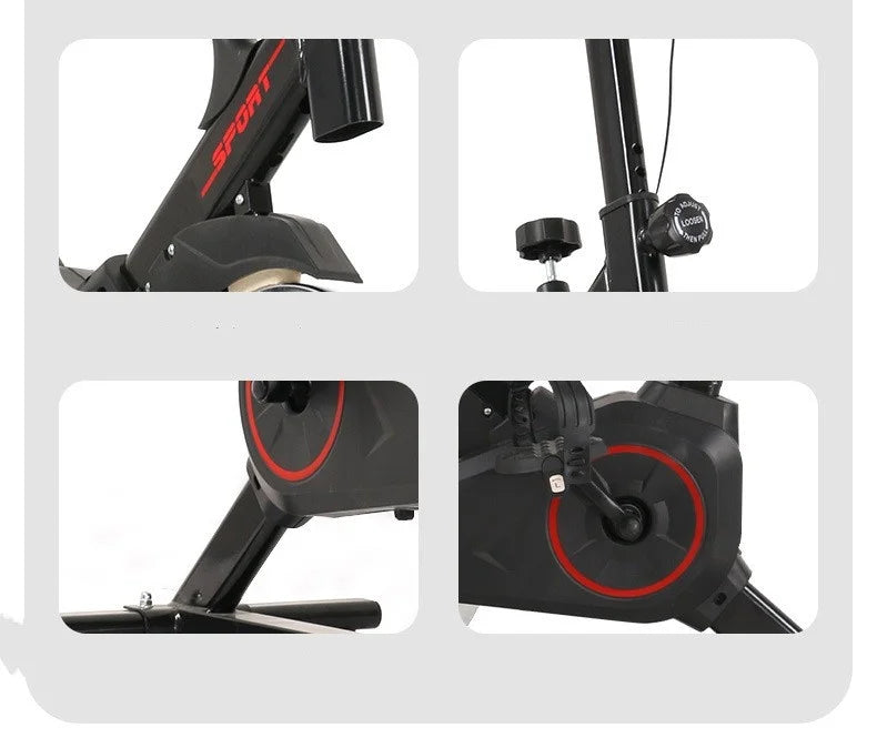 Silent Indoor Spin Bike With Adjustable Comfort Seat For Cardio Training