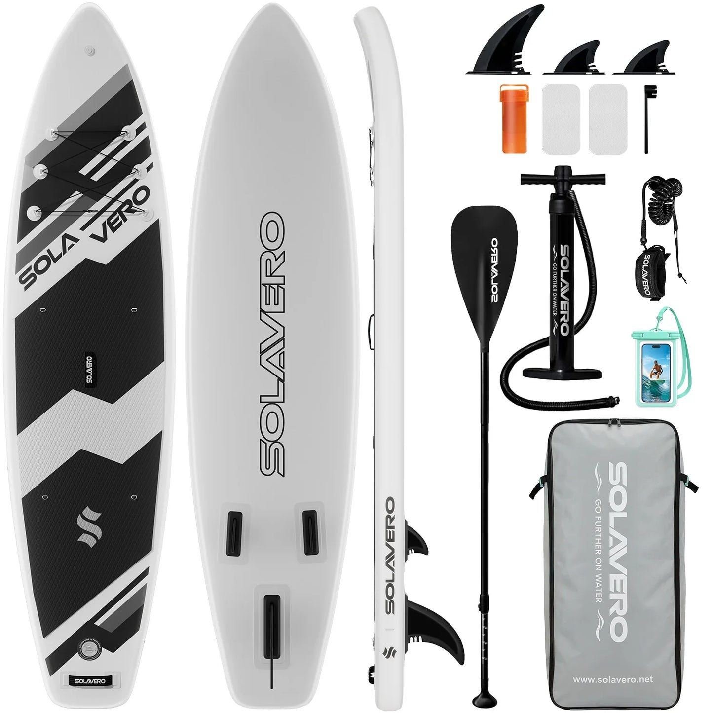 Inflatable Stand Up Paddle Board With Accessories And Carry Bag