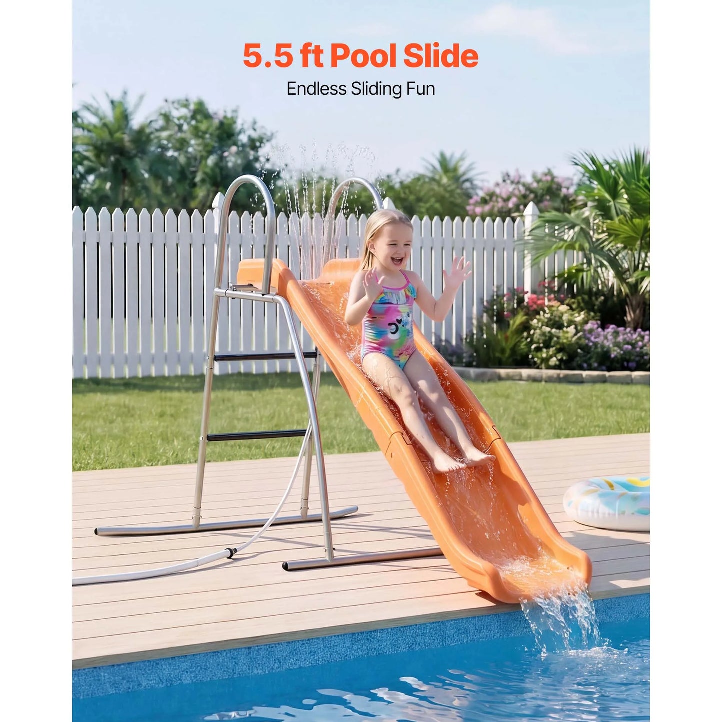 Water Slide With Built In Sprinkler For Backyard Fun