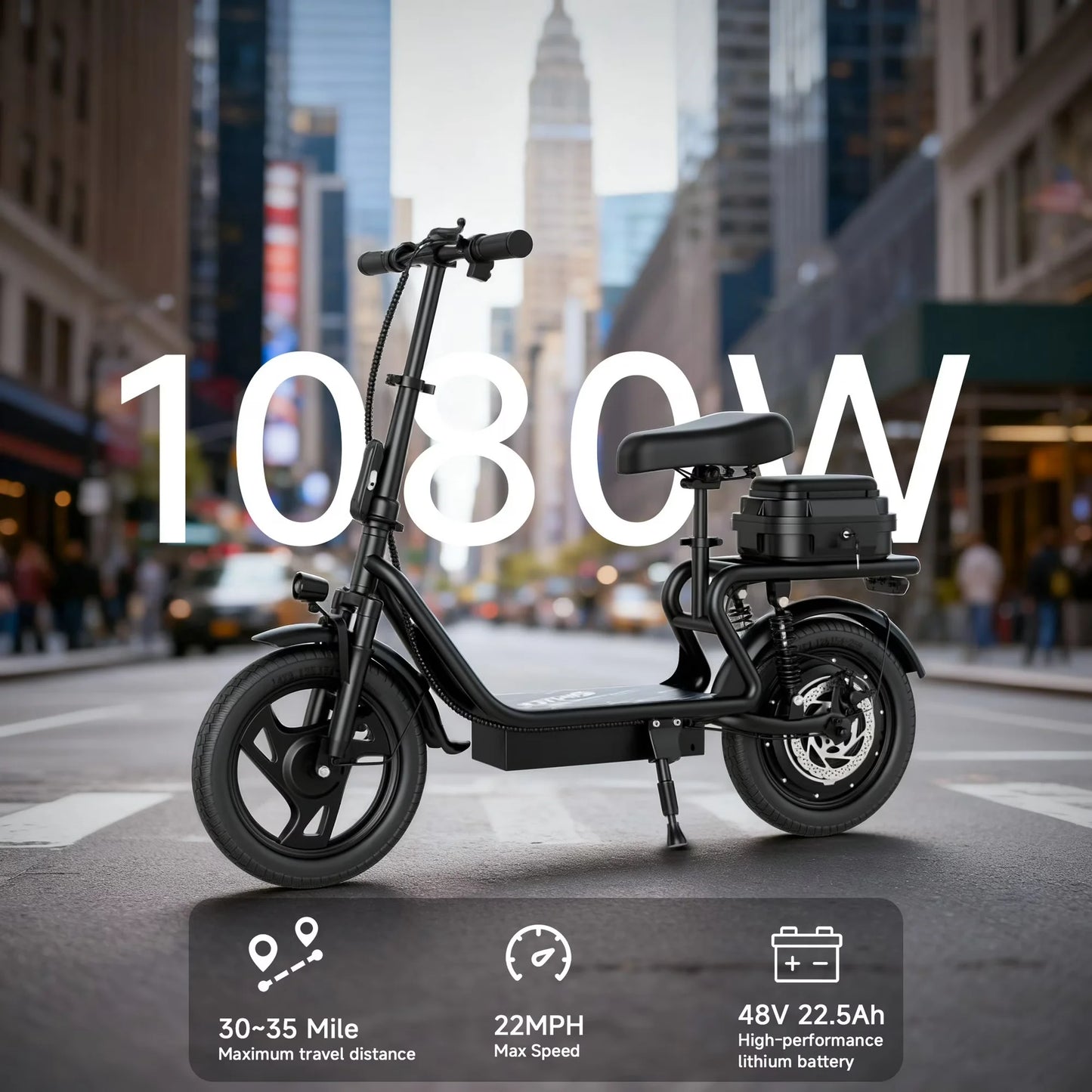AOVOPRO Electric Scooter for Adults Folding Dual Suspension 500W