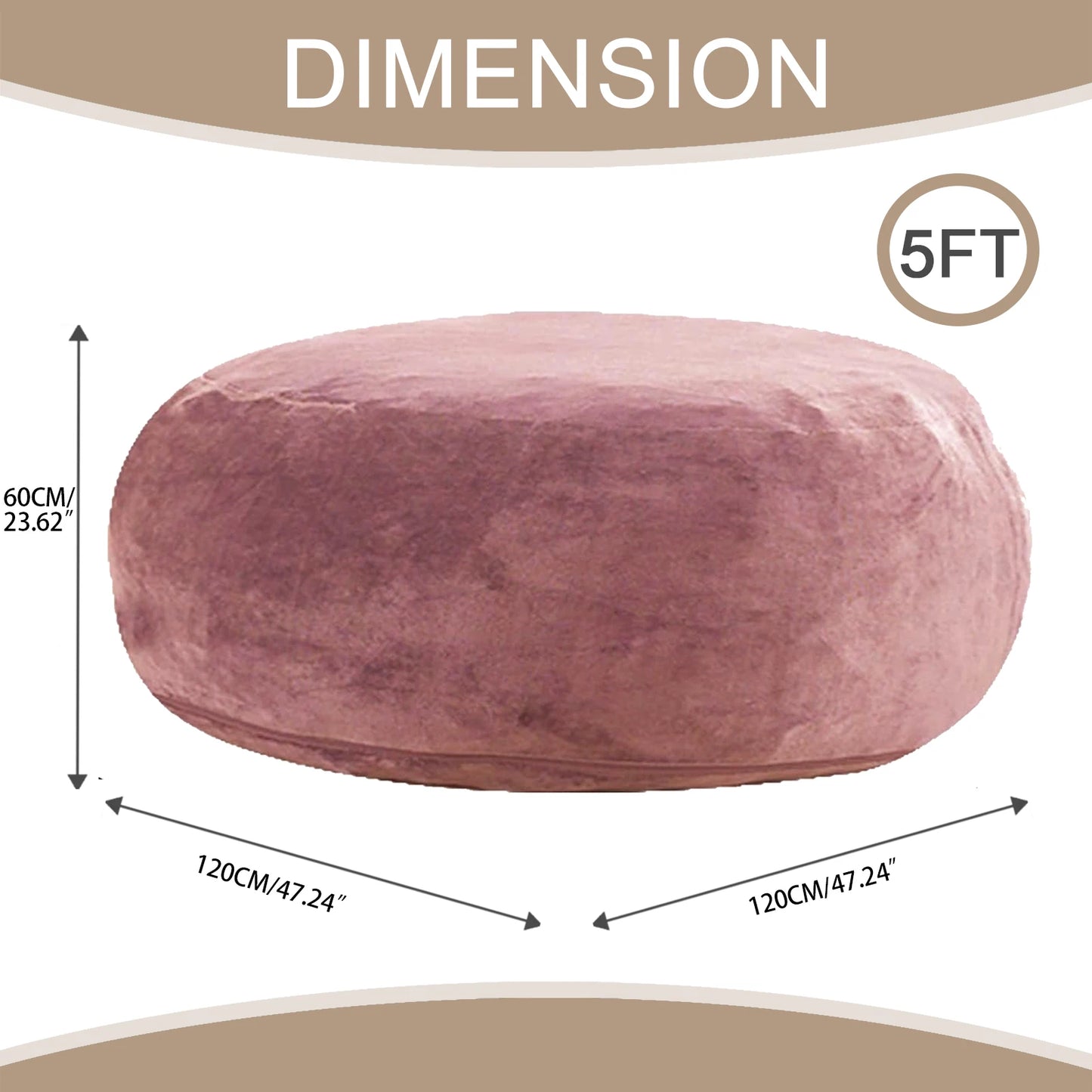 Memory Foam Bean Bag Chair With Flannel Cover For Reading