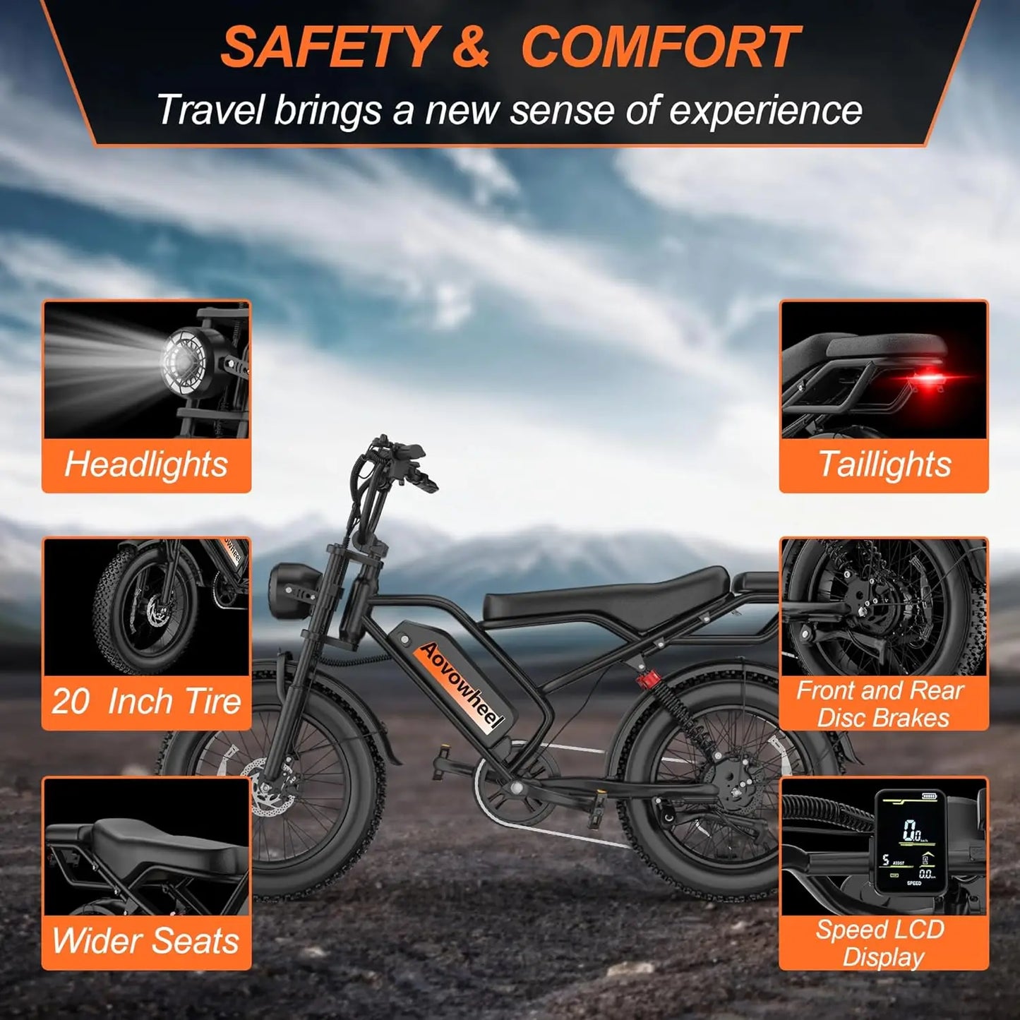 AOVOPRO AW2PRO Fat Tire Electric Bike 1500W Offroad Performance