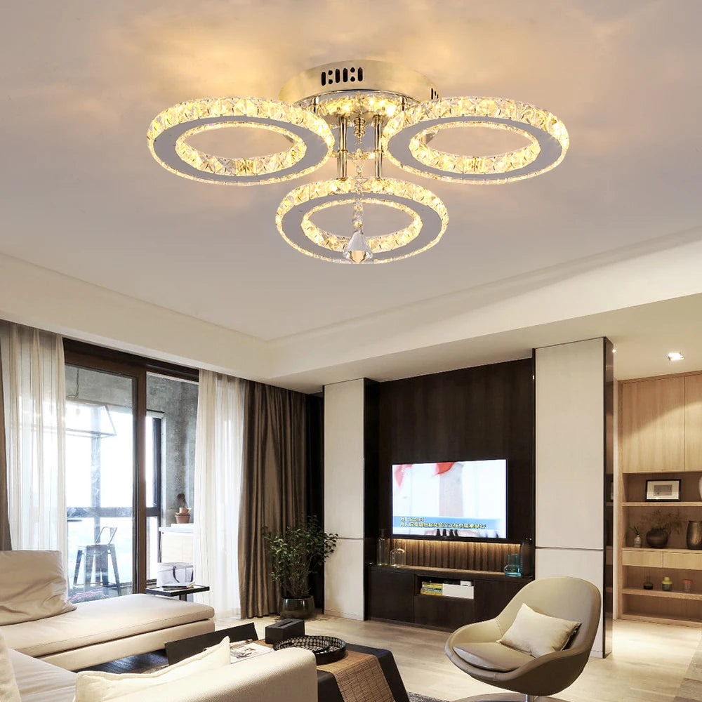 VETRULUS Modern Luxury Crystal Chandelier for Living Room