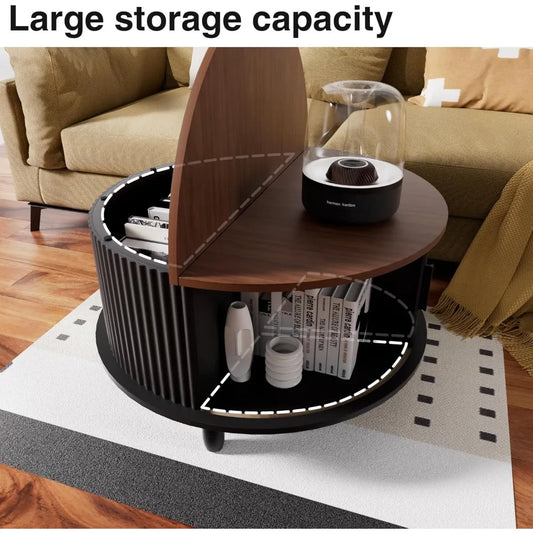 Lift Top Coffee Table With Storage Farmhouse Wood Center Table