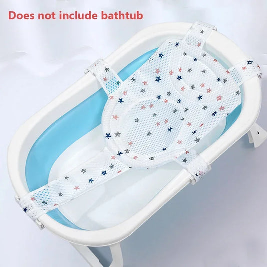 Baby Bath Net Mat With Adjustable Pillow Seat Cushion