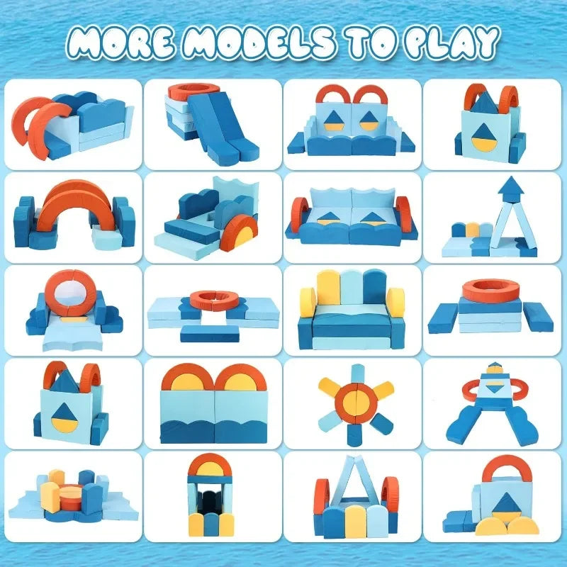 Erament 22 Piece Modular Kids Play Couch Set For Toddler
