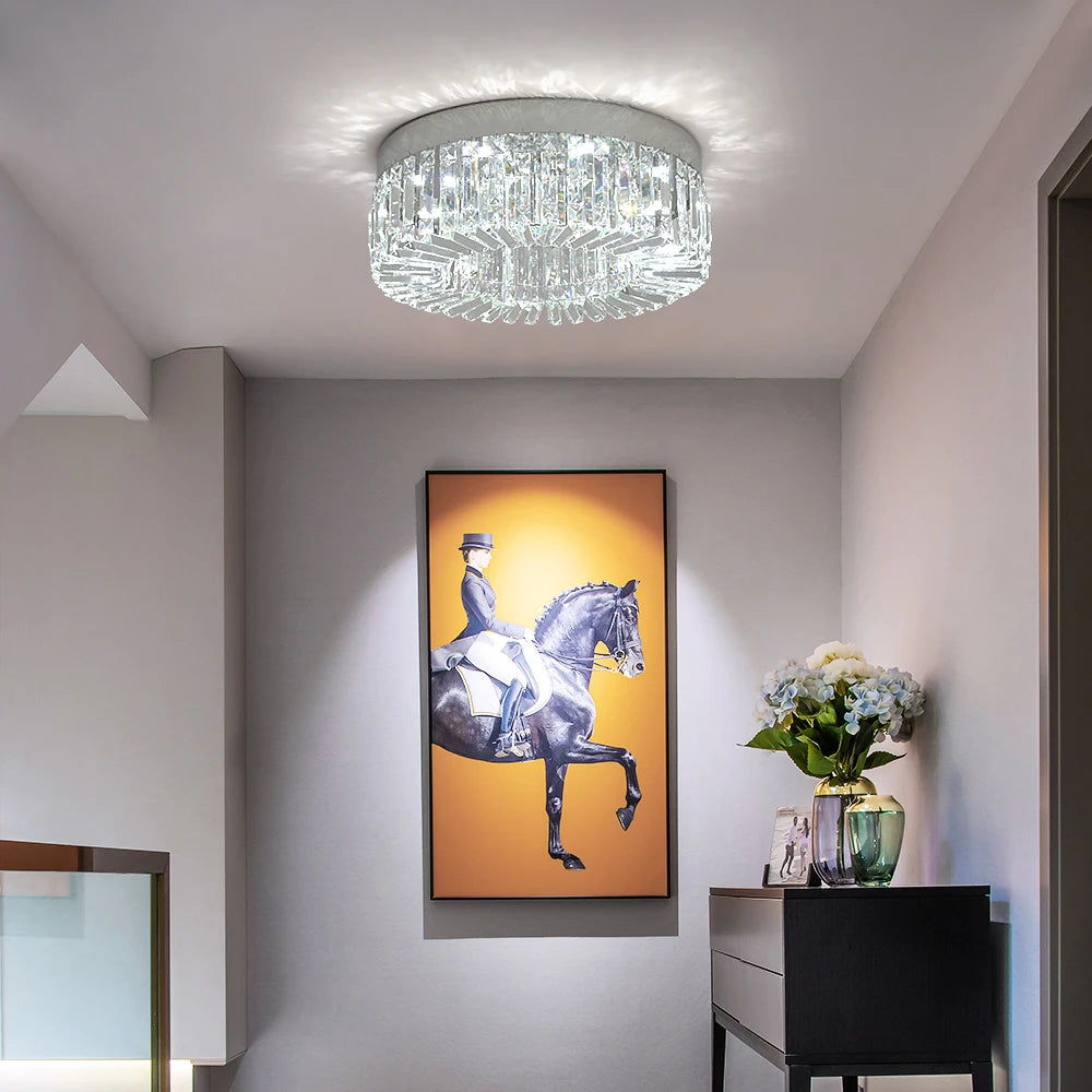VETRULUS Crystal Ceiling Lamp Modern Led Chandelier For Living Room