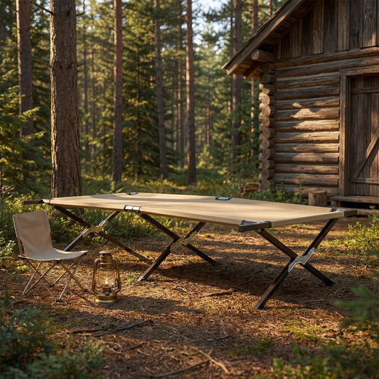 JHK Portable Folding Camping Cot with Sturdy Carbon Steel Frame
