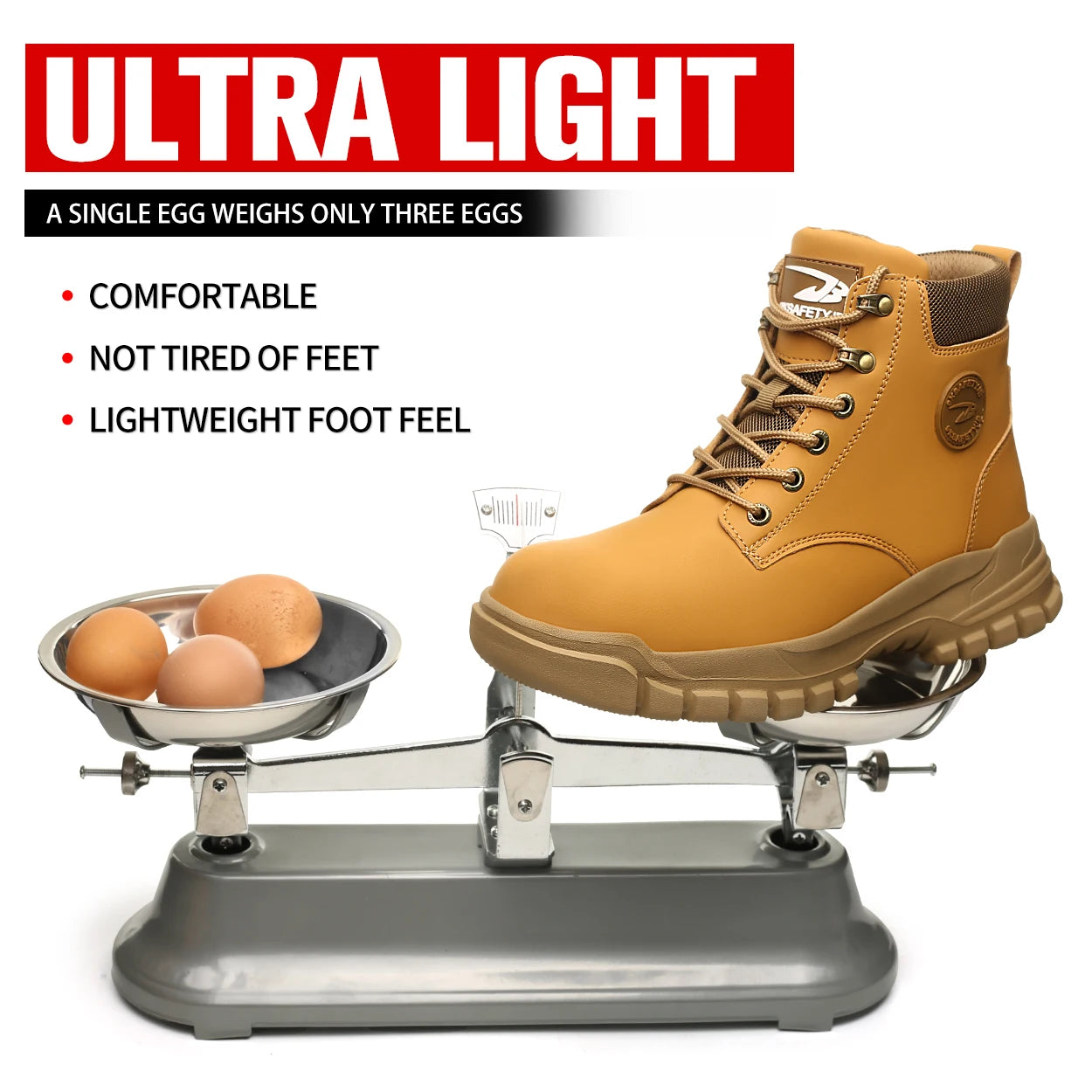 Breathable High Top PU Safety Shoes Puncture Resistant Smash Resistant
