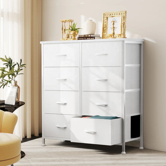 JHK Dresser Wardrobe With 8 Drawers Steel Frame Storage Cabinet