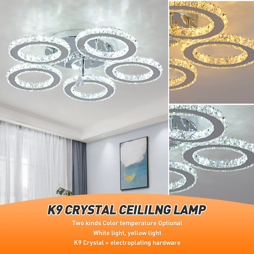 VETRULUS Modern Luxury Crystal Chandelier for Living Room