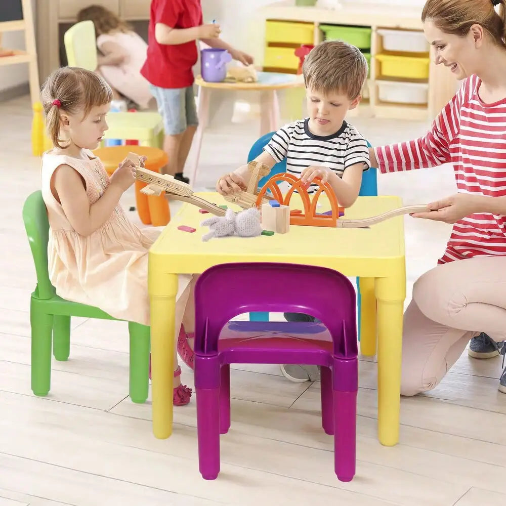 Kids Table And 4 Chairs Toddler Play Set