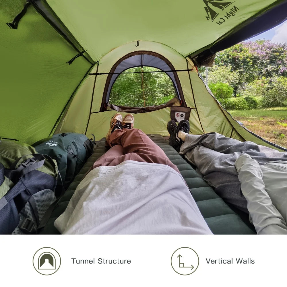 Night Cat Pop Up Two Person Tent With Mosquito Net Waterproof Camping