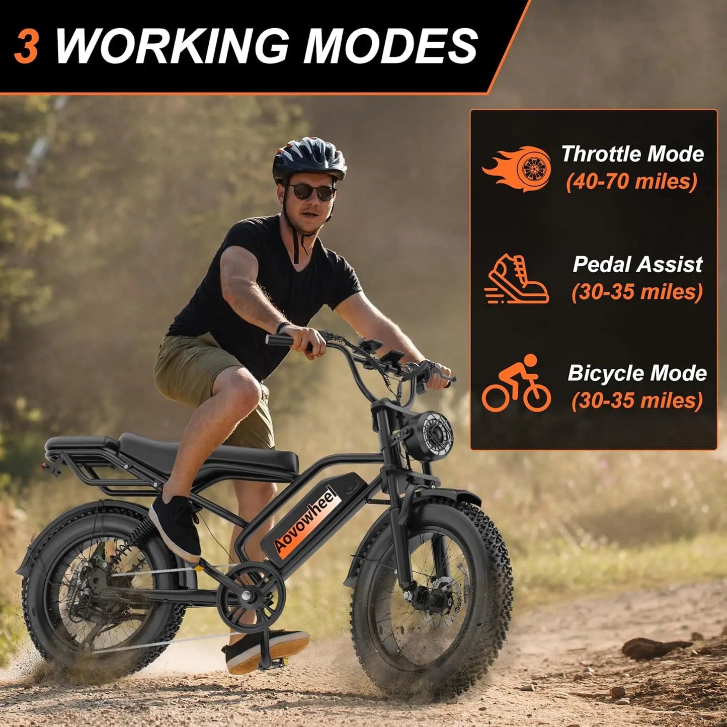 AOVOPRO AW2PRO Fat Tire Electric Bike 1500W Offroad Performance