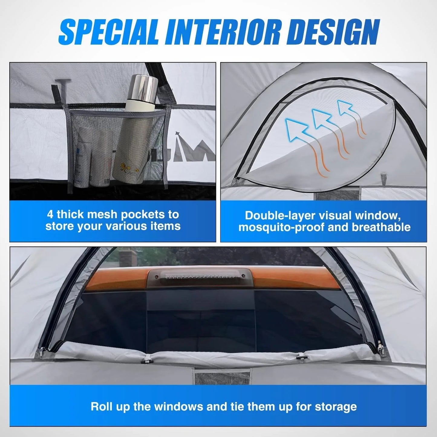 Nilight Truck Bed Tent Two Person Waterproof Pickup Camping Tent
