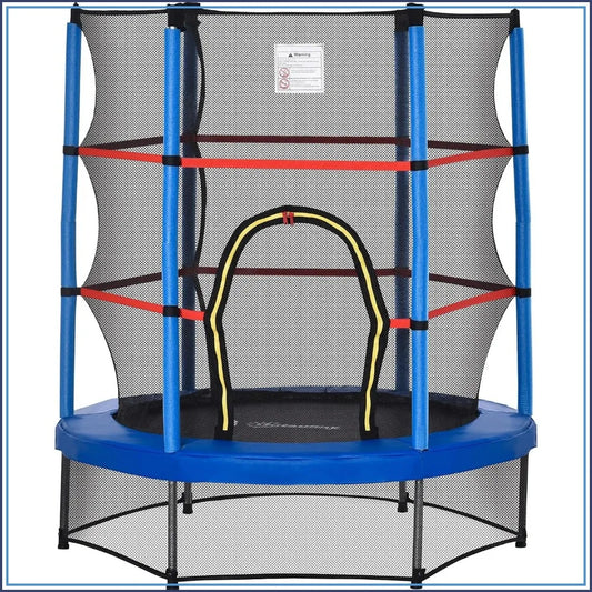 Kids Mini Trampoline With Enclosure Net And Springless Design