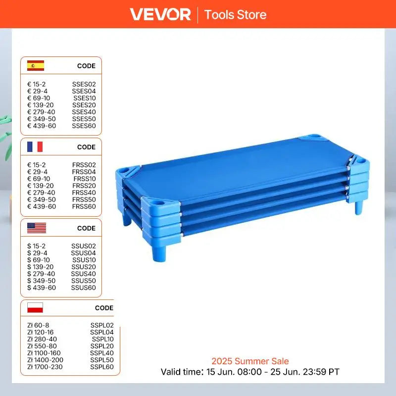 VEVOR Stackable Kiddie Cots Pack Of Four Or Six For Preschool Daycare
