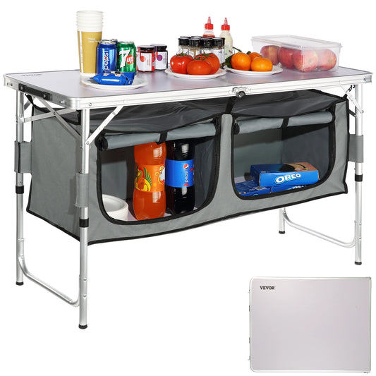 VEVOR Camping Kitchen Table Foldable Outdoor Cooking Station
