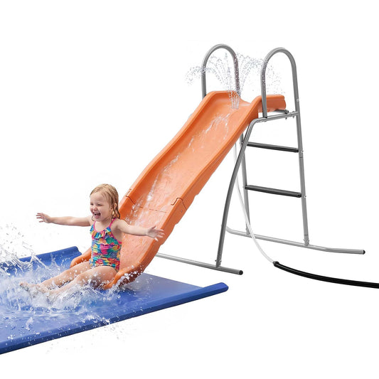 Water Slide With Built In Sprinkler For Backyard Fun