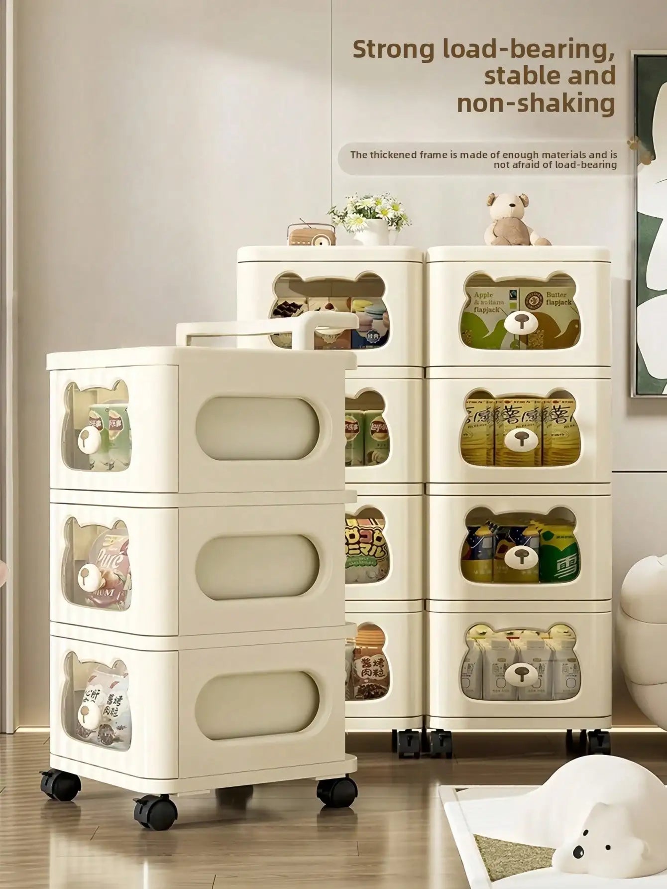 Removable Multi Layer Rolling Storage Drawers Cabinet For Home Office