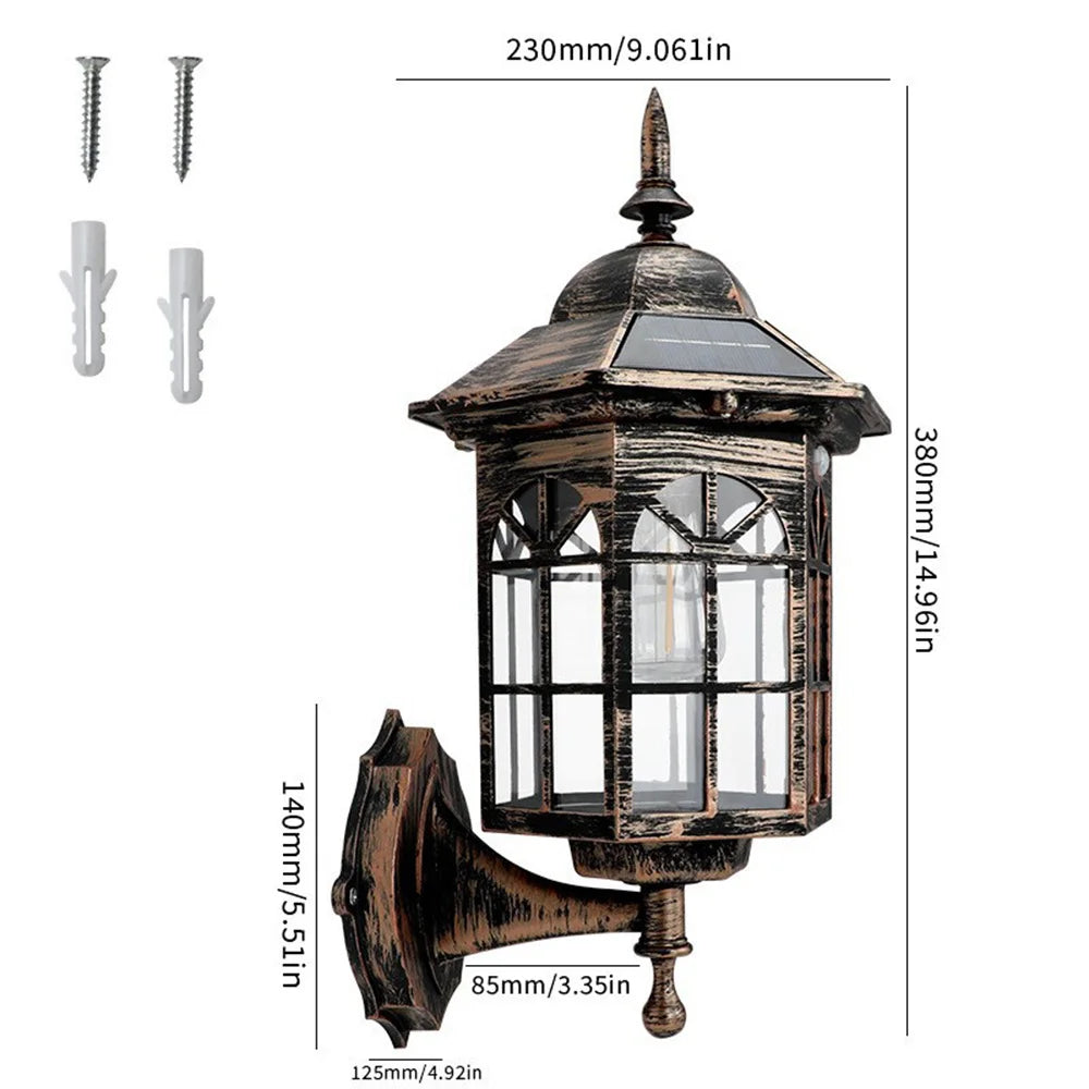Exterior Solar LED Wall Light With Motion Sensor Outdoor