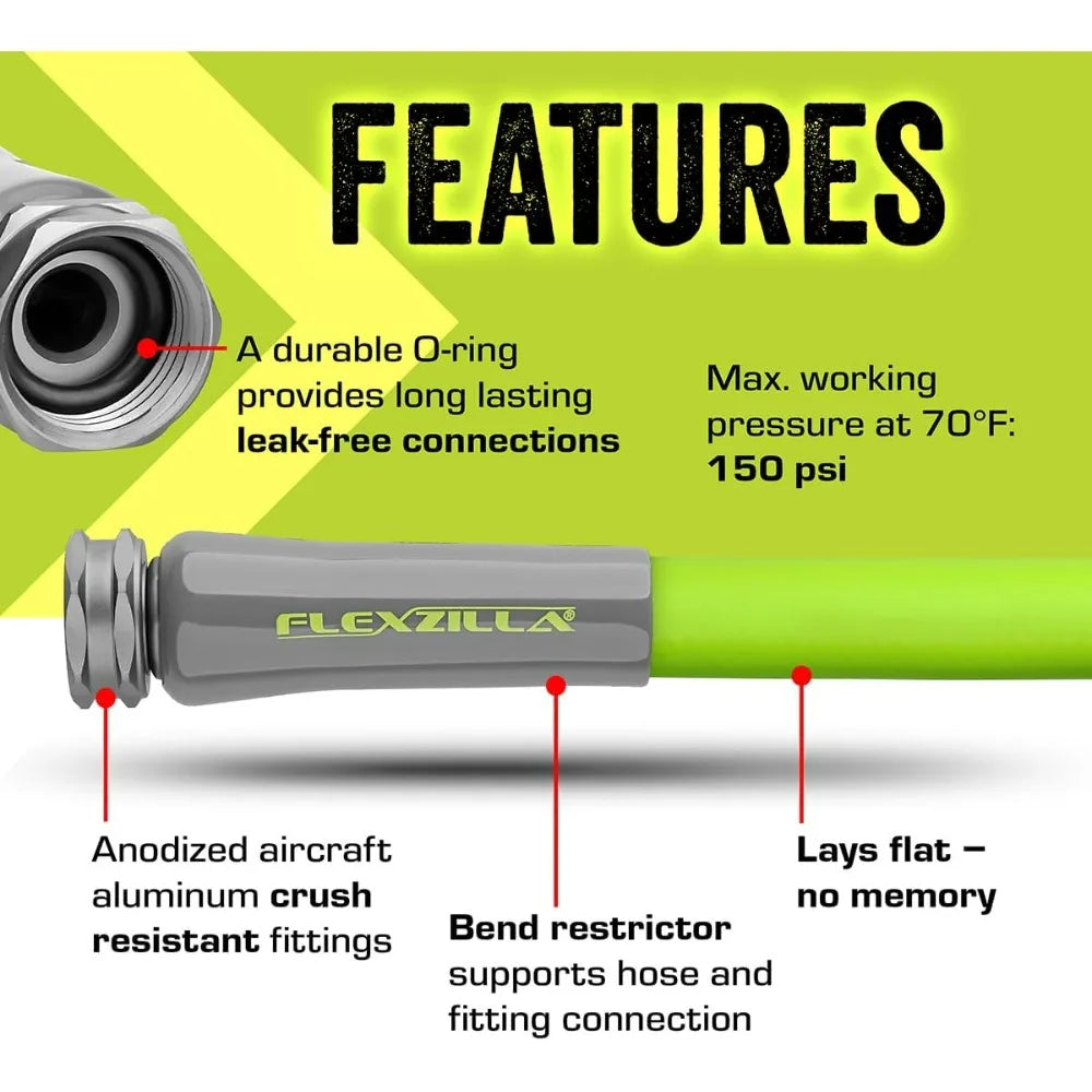Flexzilla Garden Hose Lightweight All-Weather Leak-Free Connections
