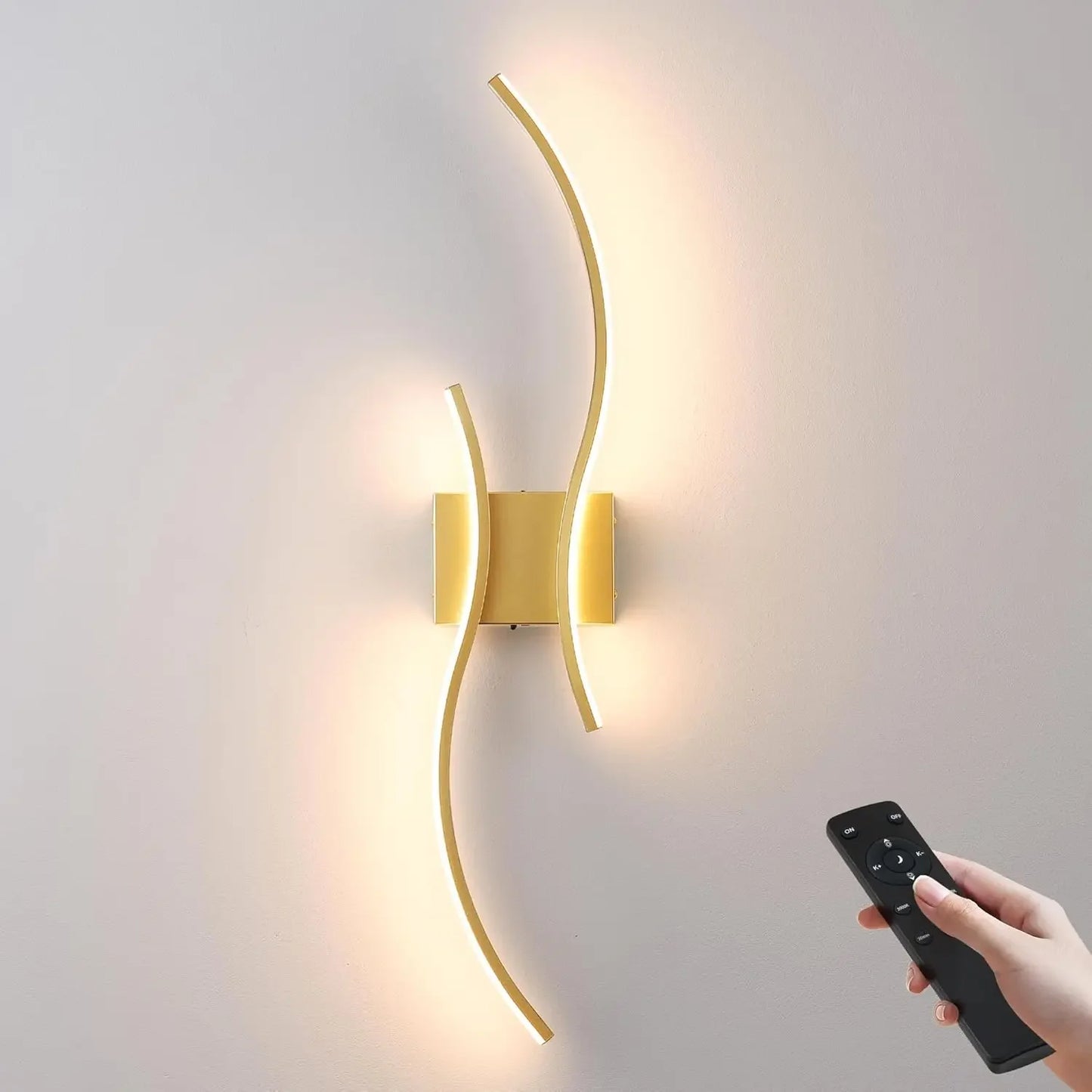 Wall Sconce Set Of Two LED Lights With Remote Control