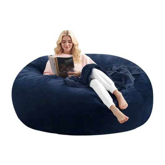 Memory Foam Beanbag Chair With Washable Flannel Cover