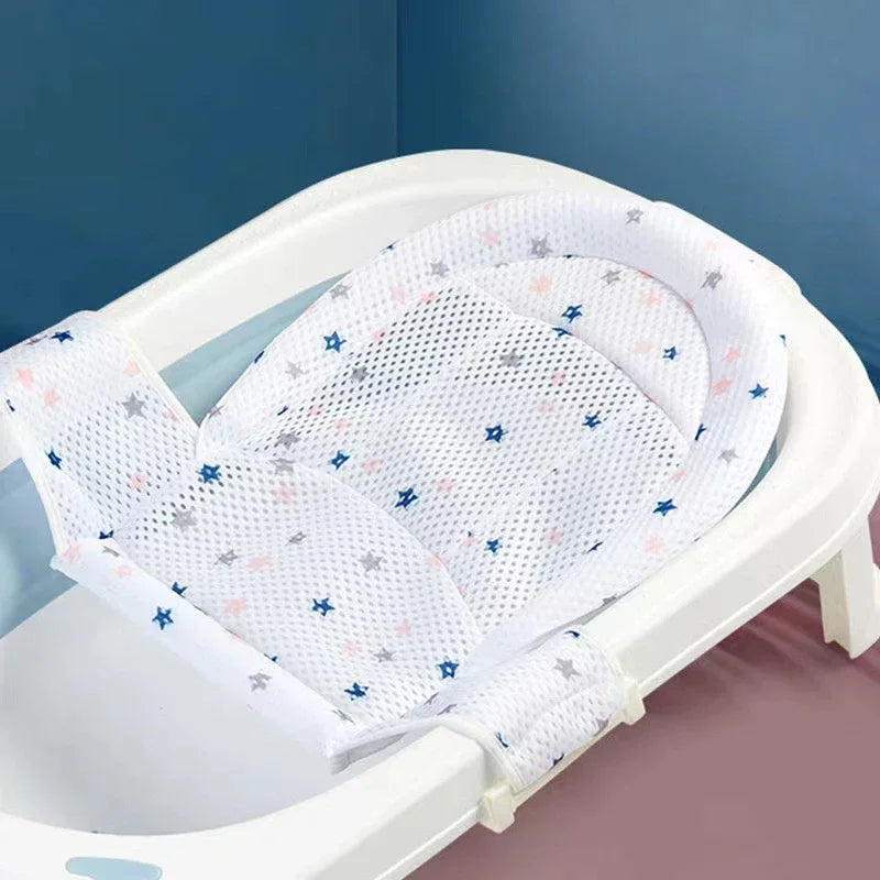 Baby Bath Net Mat With Adjustable Pillow Seat Cushion