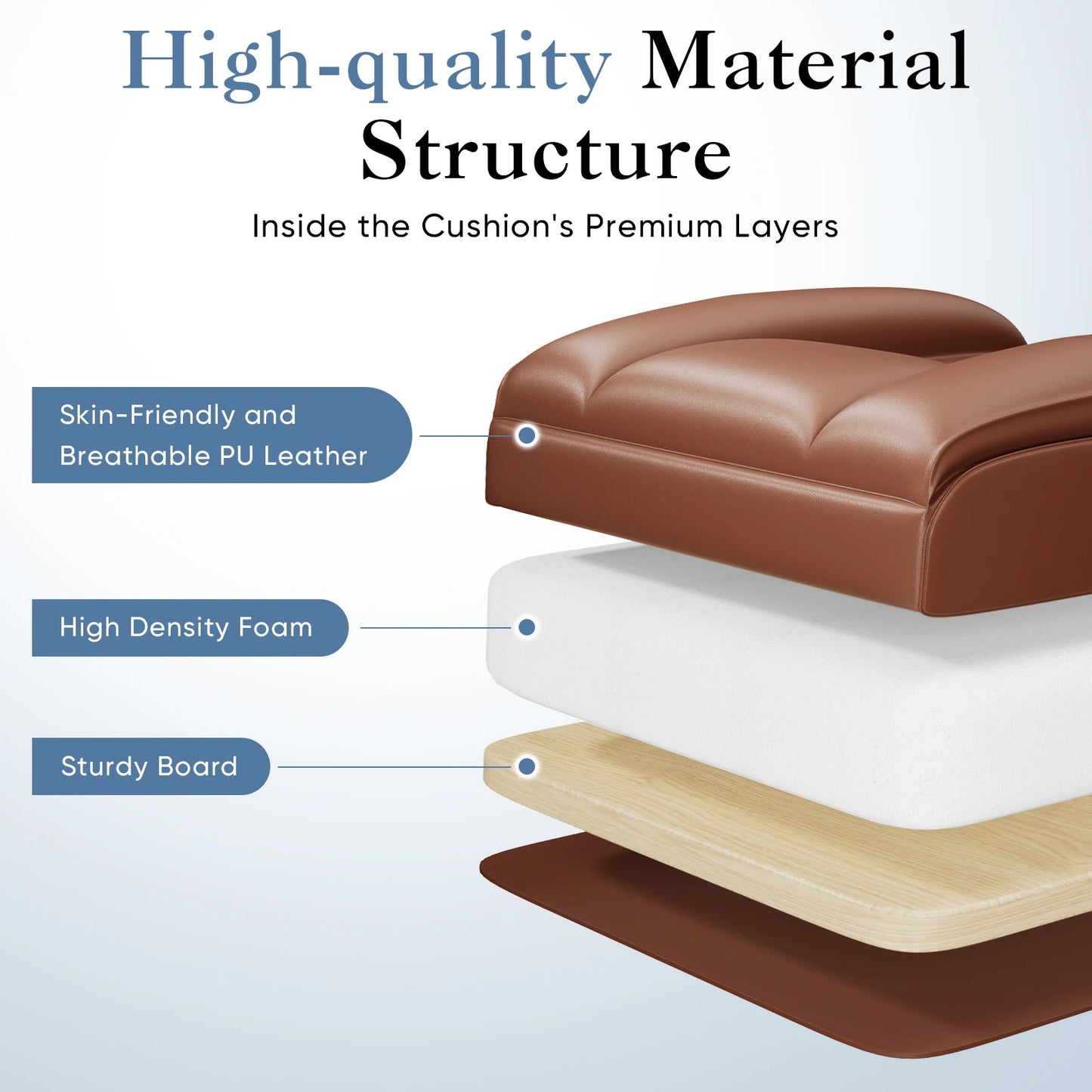 JHK Ergonomic Adjustable Armrests Gaming Chair PU Leather Footrest