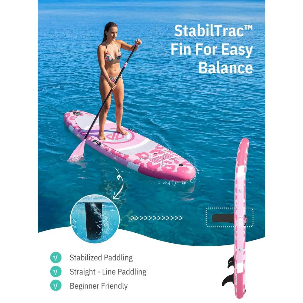 YTYIN Inflatable Paddle Board With StabilTrac Fin Accessory Kit