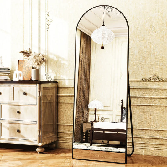 Arched Floor Mirror Free Standing for Hallway Bedroom Decor