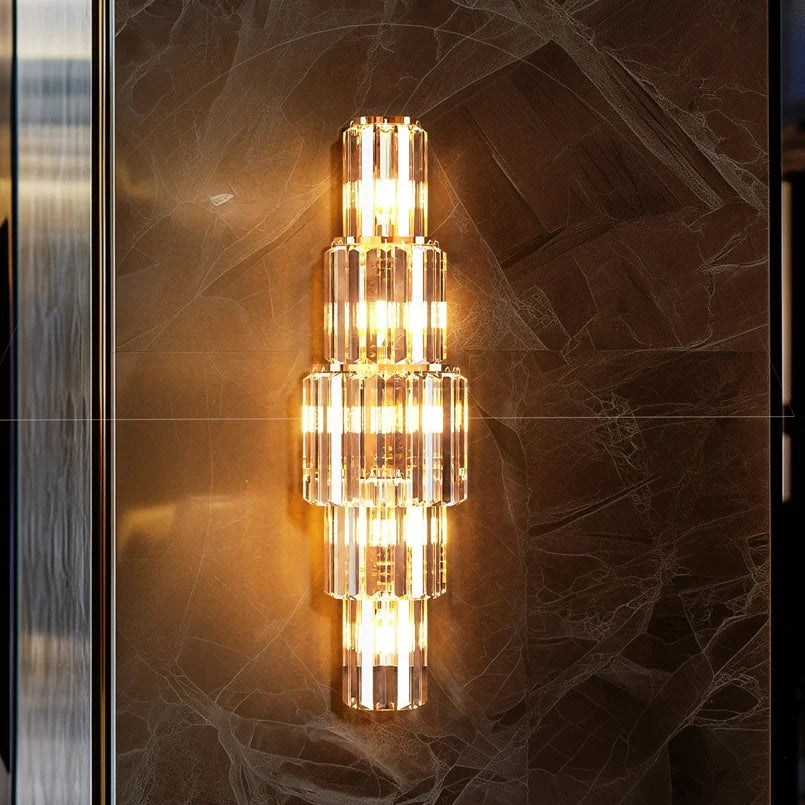 LUVODI Modern Crystal Wall Lamp Sconce Light E14 LED