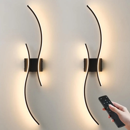 Wall Sconce Set Of Two LED Lights With Remote Control