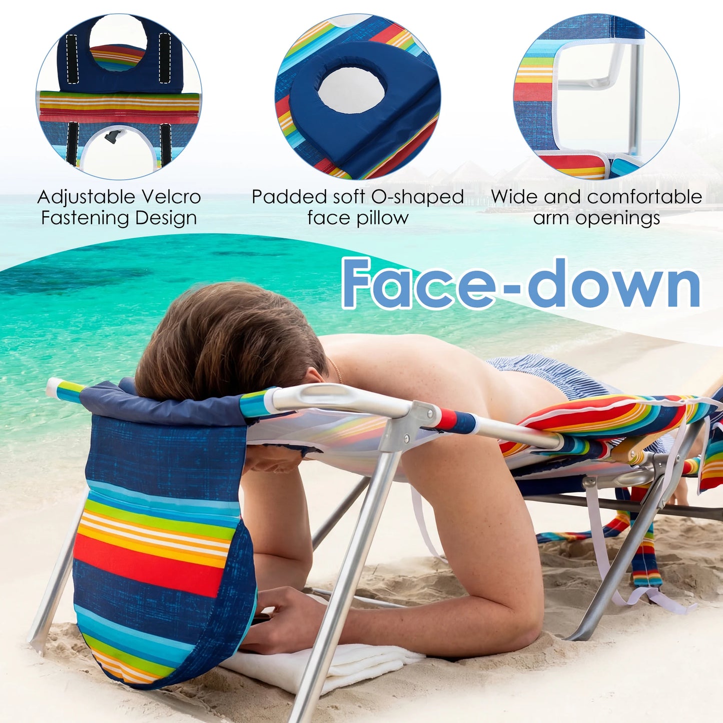 TCGBKAF Backpack Beach Chair With Canopy And Footrest