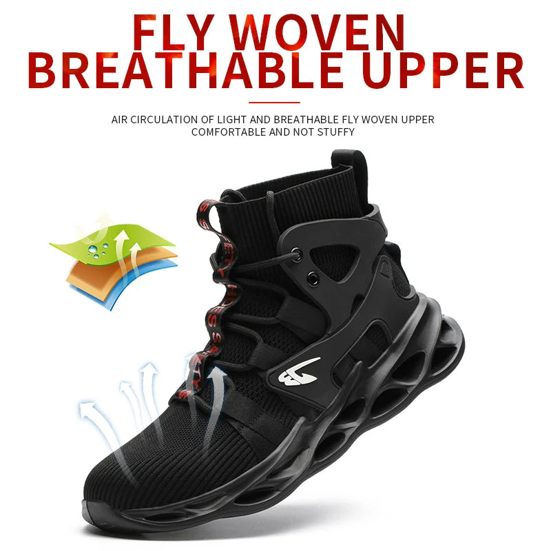 Breathable Safety Shoes for Men Anti Smash and Puncture Resistant