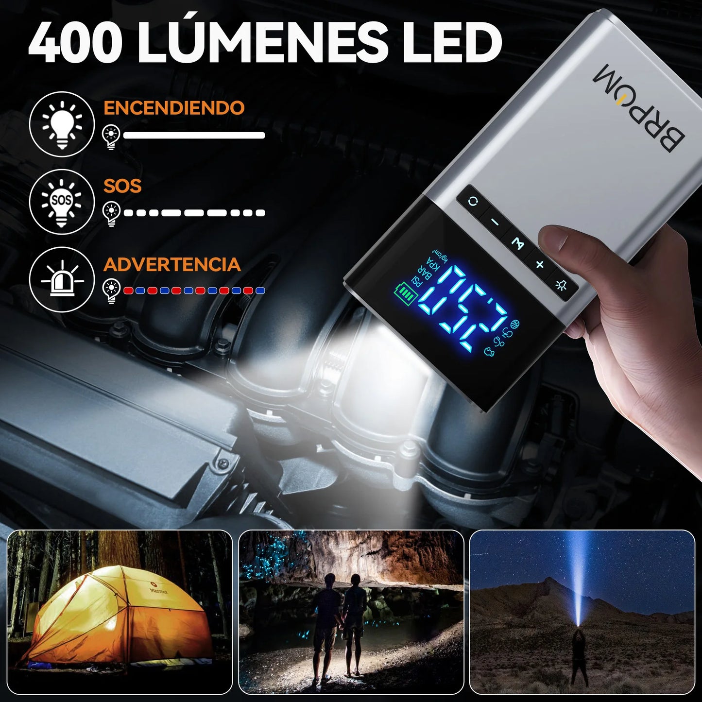 BIUBLE 4 In 1 Jump Starter Air Compressor Power Bank