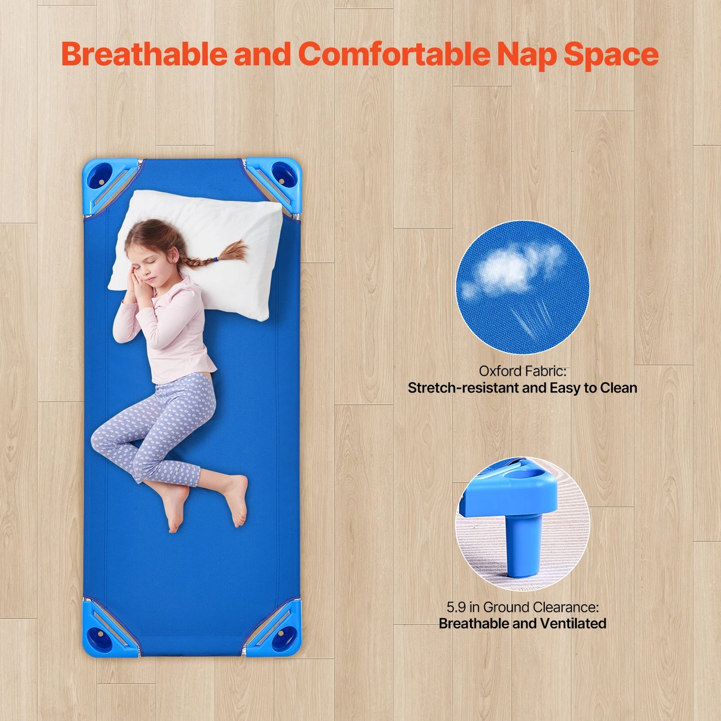 VEVOR Stackable Kiddie Cots Pack Of Four Or Six For Preschool Daycare