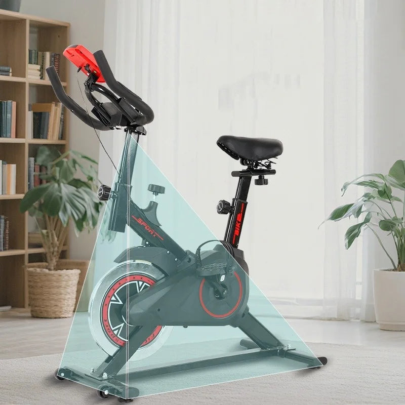 Silent Indoor Spin Bike With Adjustable Comfort Seat For Cardio Training