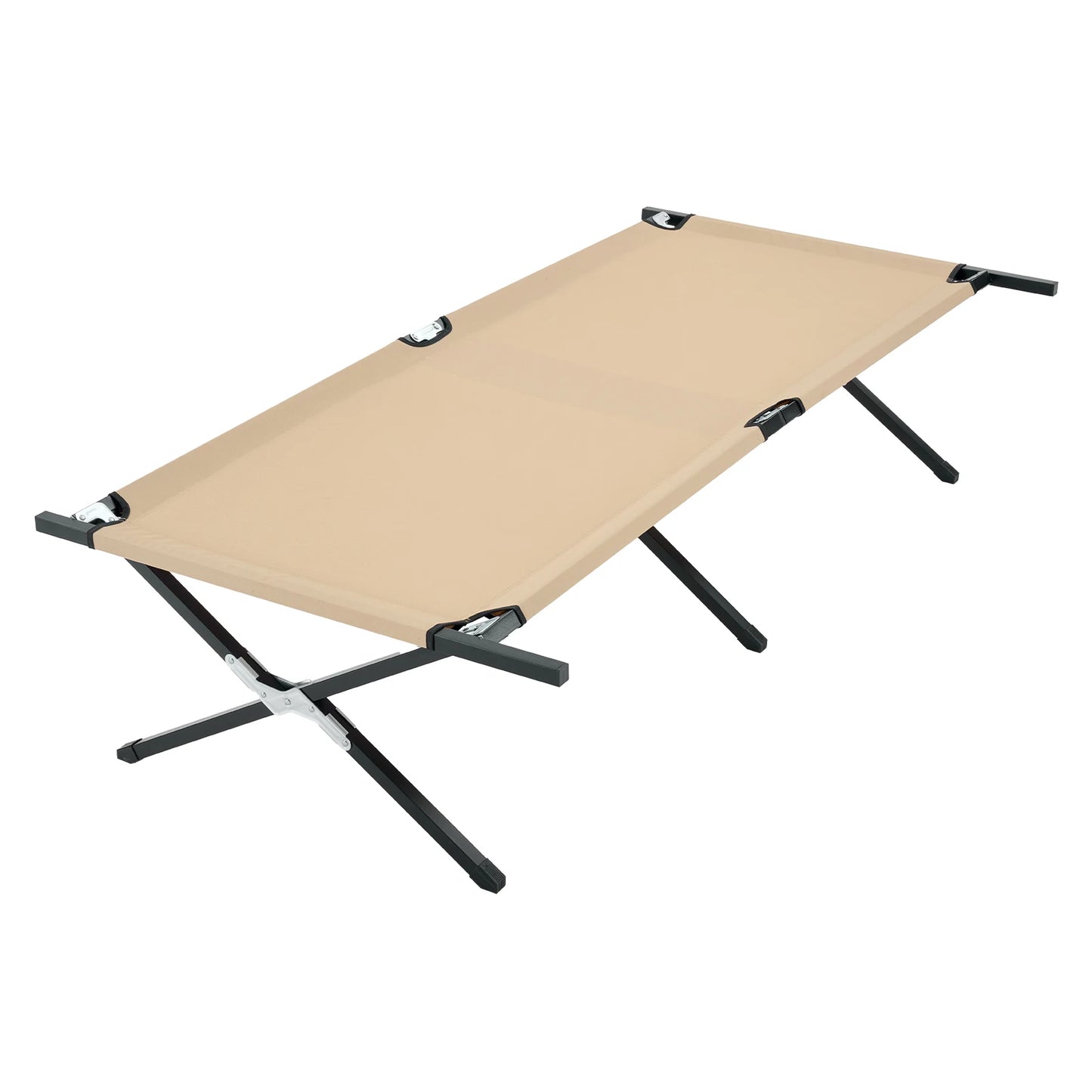 JHK Portable Folding Camping Cot with Sturdy Carbon Steel Frame