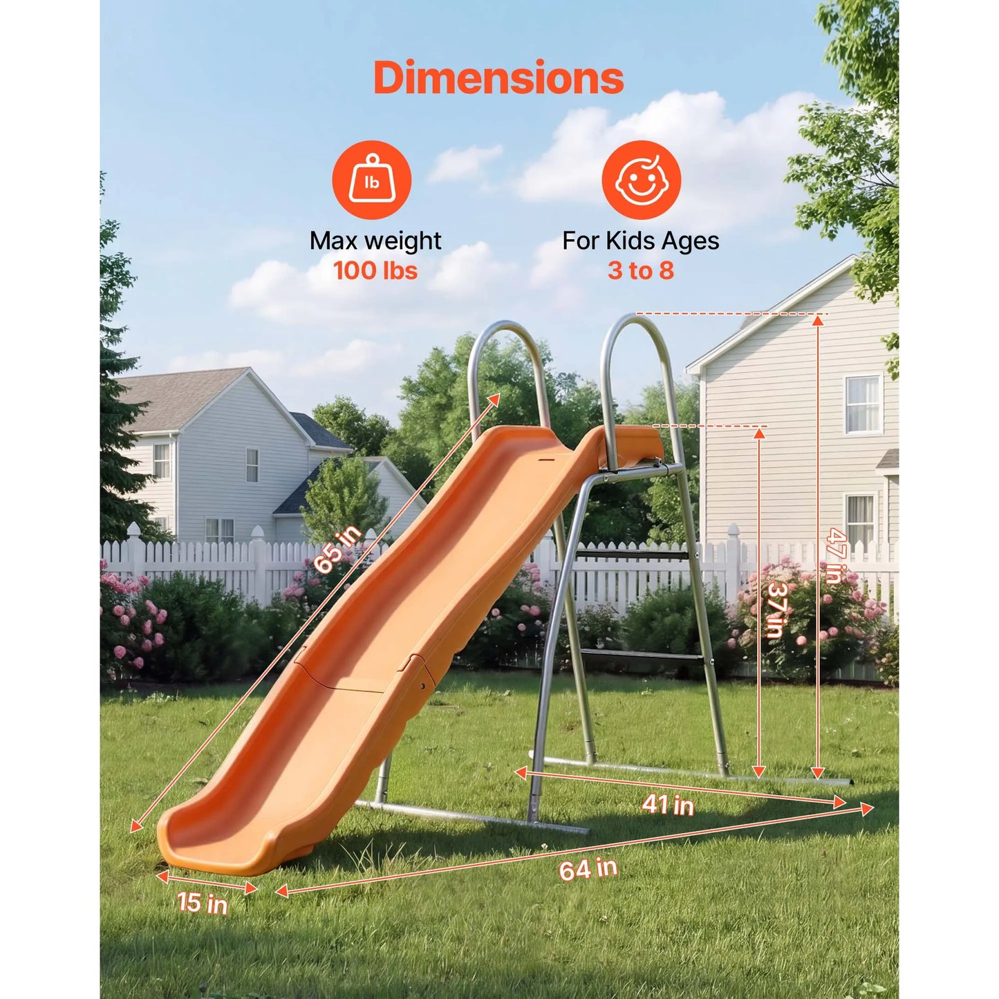 Water Slide With Built In Sprinkler For Backyard Fun
