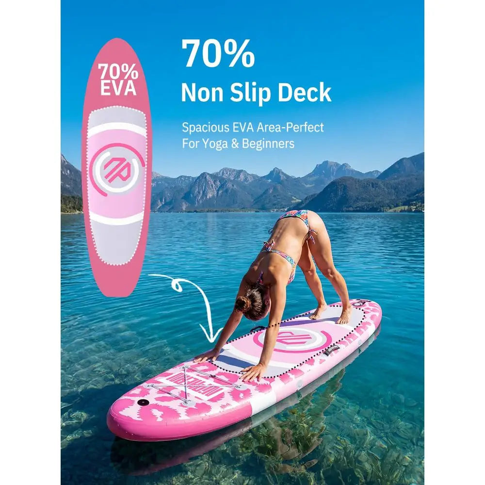 YTYIN Inflatable Paddle Board With StabilTrac Fin Accessory Kit