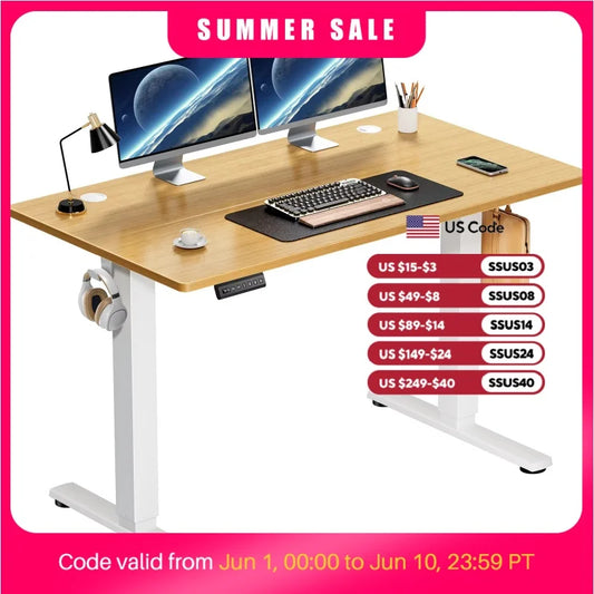 JHK Electric Standing Desk Height Adjustable Sit Stand Workstation