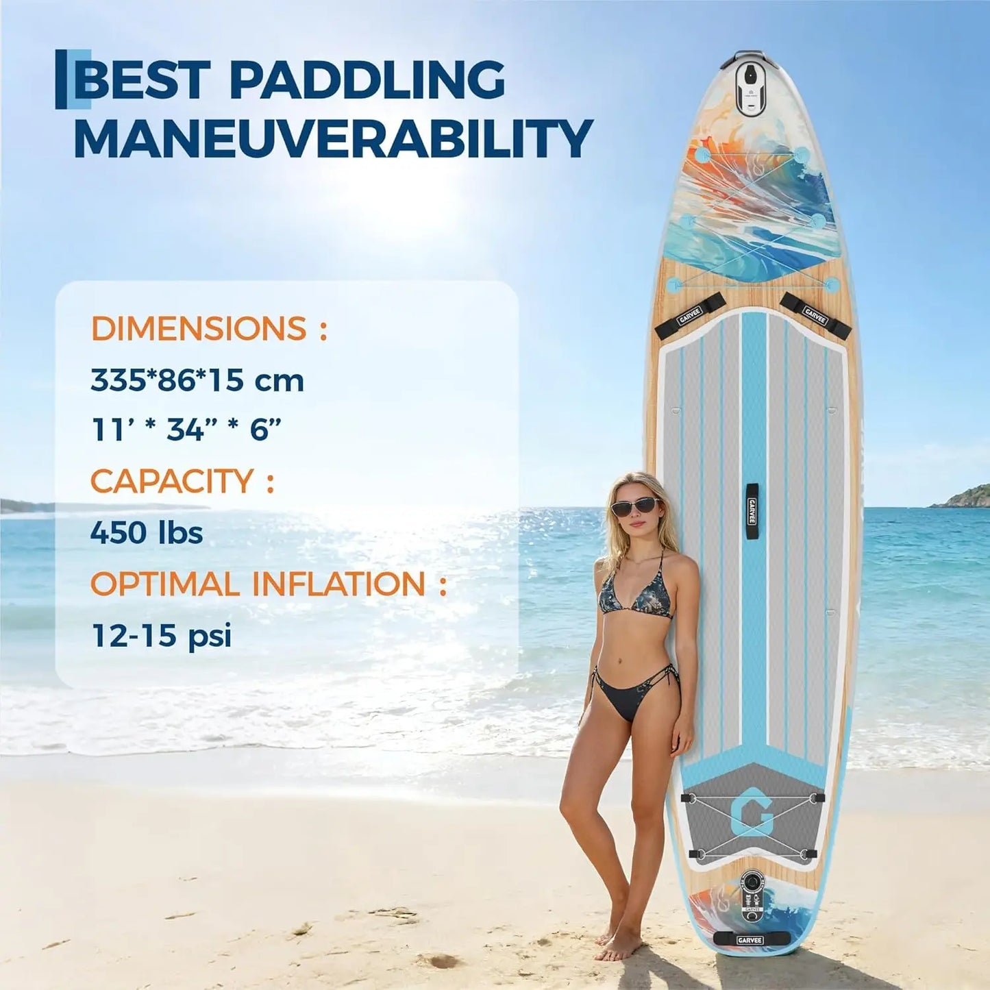 Inflatable Paddle Board With Premium Accessories, Camera Mount