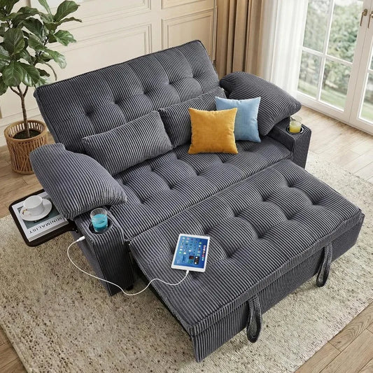 XMSJ Sleeper Sofa Bed Convertible Couch For Living Room
