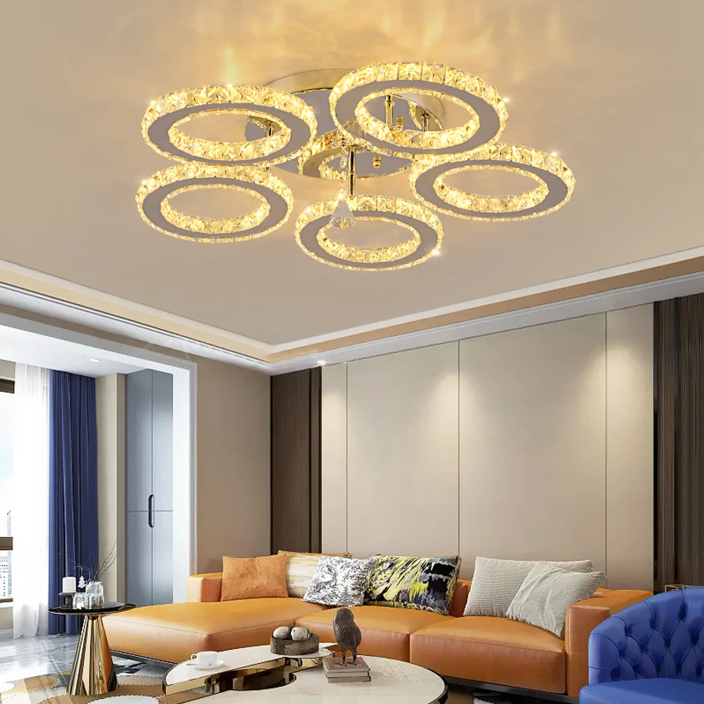 VETRULUS Modern Luxury Crystal Chandelier for Living Room