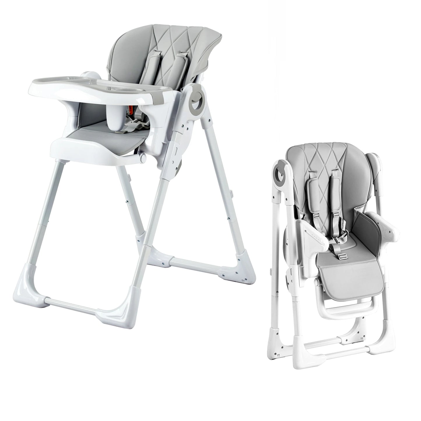 Infant High Chair With Adjustable Height Recline Folding Design