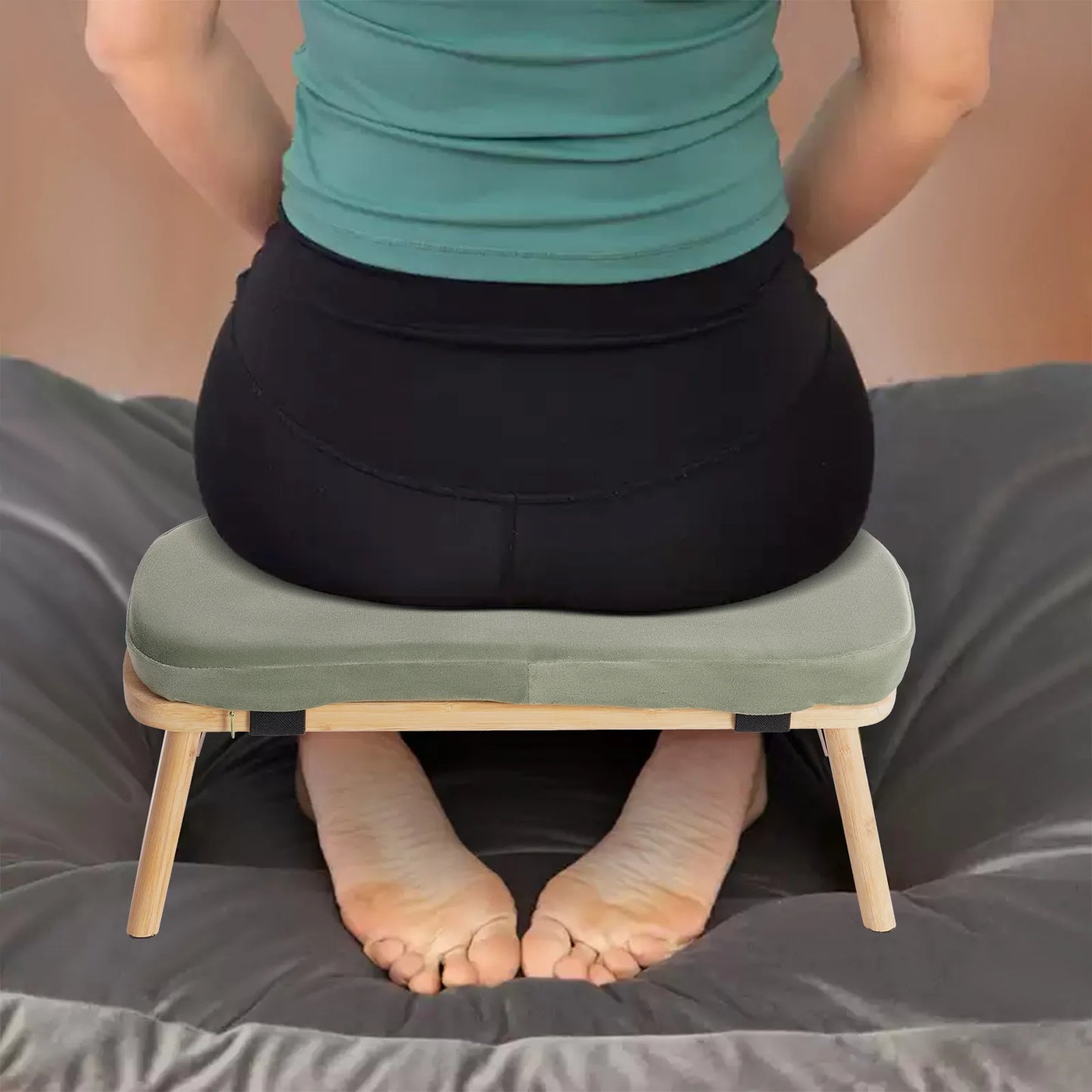 Bymaocar Foldable Meditation Bench For Home Kneeler Yoga Prayer